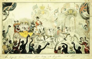 دخول جلالة الملكة فيكتوريا لأول مرة إلى برايتون في 4 أكتوبر 1837 ، 1837 بواسطة جورج كروكشانك