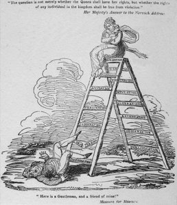 هنا سادتي وصديق لي! c1820. بواسطة جورج كروكشانك