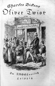 رسم توضيحي لـ "" أوليفر تويست "(أوليفر) لتشارلز ديكنز (1812-1870) ، بقلم جورج كروكشانك (1792-1878). بواسطة جورج كروكشانك