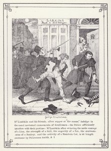 رسم توضيحي لكتاب البكالوريوس الخاص ، أو تقدم السيد لامبكين (جنت) (نقش) بواسطة جورج كروكشانك