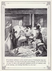 رسم توضيحي لكتاب البكالوريوس الخاص ، أو تقدم السيد لامبكين (جنت) (نقش) بواسطة جورج كروكشانك