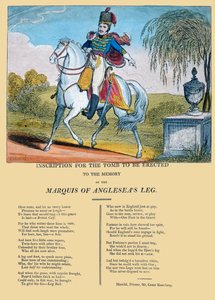 نقش لإقامة القبر في ذكرى ماركيز ساق أنجلسي ، نشره R. Harrild ، c.1815 بواسطة جورج كروكشانك
