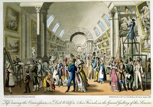 La grande galerie du Louvre - في "الحياة في باريس" لديفيد كاري ، لندن بواسطة جورج كروكشانك