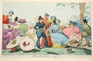 وحوش 1825 و 6 ، حانة. 1835 (نقش ملون يدوي) بواسطة جورج كروكشانك