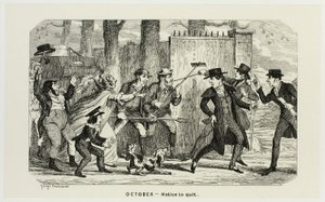 أكتوبر - إشعار بالاستقالة من النقوش الفولاذية لجورج كروكشانك إلى التقويمات الهزلية: 1835-1853 بواسطة جورج كروكشانك