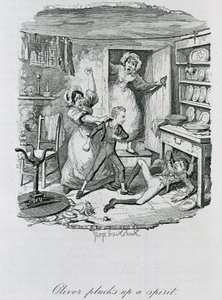أوليفر يخطف روحًا ، 1837 بواسطة جورج كروكشانك