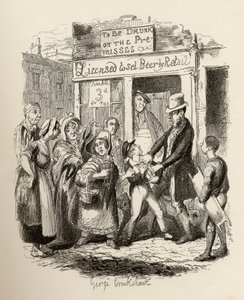 ادعى أوليفر من قبل أصدقائه المحبين ، من "مغامرات أوليفر تويست" تشارلز ديكنز (1812-70) 1838 ، نشره تشابمان أوند هول ، 1901 بواسطة جورج كروكشانك