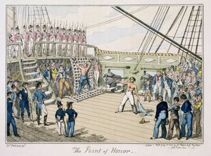 The Point of Honor ، تم نشره عام 1825 (نقش الألوان) بواسطة جورج كروكشانك