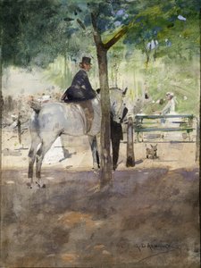 في الصف ، 1890 (ألوان مائية على ورق) بواسطة جورج دينهولم ارمور