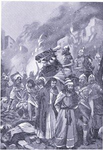 تدمير صيدا على يد اسر حدون بواسطة جورج درفيل رولاندسون