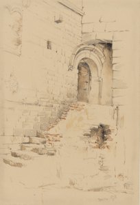 في فناء مجاور لـ S.Siro ، سان ريمو ، يناير 1878 (قلم رصاص ومرحاض على ورق) بواسطة جورج دوجلاس تينلينج