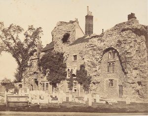 بقايا كنيسة الدير ، بوري سانت إدموندز ، 1857. بواسطة جورج داونز