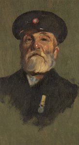 Portrait of J. Lasbury, R.M.L.I., c.1920 (oil on panel) بواسطة جورج إدموند بتلر