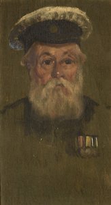Portrait of W. H. McKegg, R.N., c.1920 (oil on panel) بواسطة جورج إدموند بتلر