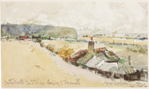 على Bents ، South Shields ، تتطلع إلى Tynemouth (قلم رصاص وألوان مائية على ورق)