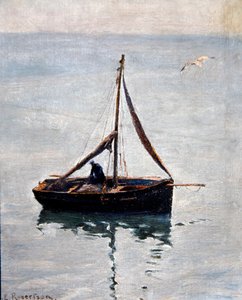 إصلاح الشباك حوالي عام 1910 (زيت على قماش)