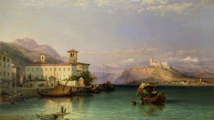 أرونا وقلعة أنجيرا ، بحيرة ماجيوري ، 1856