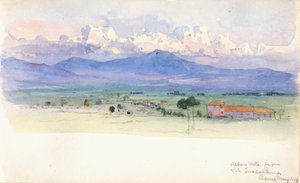 جبال ألبان من طريق توسكولانا ، روما ، 1900. بواسطة جورج إلبرت بور