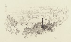 رسم تخطيطي لفلورنسا بواسطة جورج إلبرت بور