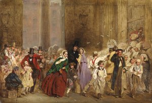 رسم تخطيطي لمكتب البريد العام ، دقيقة واحدة إلى ستة ، 1860 بواسطة جورج الجار هيكس