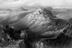 "The Abbey and Hills from near Mussooree" ، ١٨٣٨.