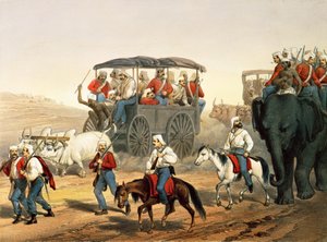 1781.c8 Pl.5 القوات تسرع إلى Umballa ، من 'The Campaign in India