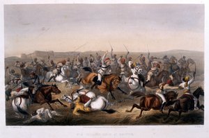 حصان هودسون في Rhotuck ، من "الحملة في الهند 1857-1858 من الرسوم التي تم إجراؤها خلال الفترة الحافلة بالتمرد العظيم ، والتي توضح العمليات العسكرية قبل دلهي وجارتها