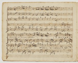 Preggio هو sol d "un alma forte، f.6v from" Aditionall [sic] Songs for Rinaldo "، c.1717