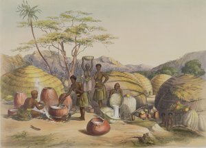 Kudal Gudu في ال Tugala ، نساء يصنعن الجعة ، اللوحة 26 من "The Kafirs Illustrated" ، 1849 بواسطة جورج فرينش انجاس