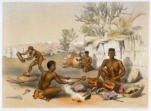 حداد الزولو في العمل ، 1849