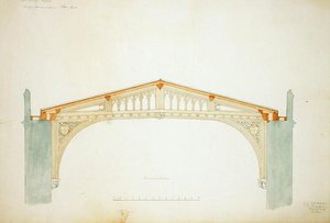 New College Oxford: تصميم القاعة الجديدة للسقف بواسطة جورج جيلبرت سكوت
