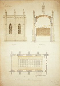 New College Oxford: تصميم لسقف القاعة الجديدة بواسطة جورج جيلبرت سكوت