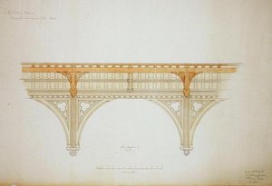 New College Oxford: تصميم لسقف القاعة الجديدة بواسطة جورج جيلبرت سكوت