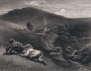 رسم توضيحي لـ Auld Lang Syne بواسطة روبرت بيرنز بواسطة جورج هارفي