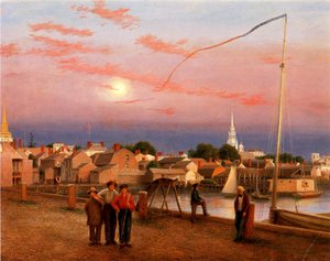 نيوبورت ، نهاية اليوم ، 1851 (زيت على ورق على قماش) بواسطة جورج هارفي