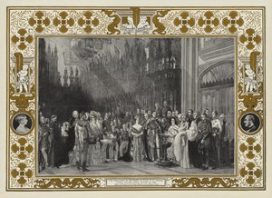 تعميد أمير ويلز في كنيسة سانت جورج ، قلعة وندسور ، 25 يناير 1842 بواسطة جورج هايتر