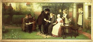 أندرو مارفيل (1621-1678) يزور صديقه جون ميلتون (1608-74) بواسطة جورج هنري بوجتون