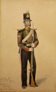 رقيب مدفعية البحرية الملكية ، 1854 (مرحاض على ورق)