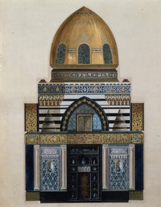 تصميم للقاعة العربية في ليتون هاوس ، لندن ، 1880 (مرحاض ، غواش) بواسطة جورج الثاني أيتشيسون