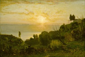 بحيرة ألبانو ، غروب الشمس ، ج. 1874. بواسطة جورج إينيس