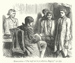 رسم توضيحي لـ She Stoops to Conquer (نقش) بواسطة جورج جون بينويل