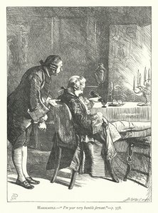 رسم توضيحي لـ She Stoops to Conquer (نقش) بواسطة جورج جون بينويل