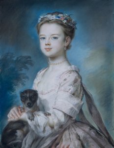 Portrait of Lady Charlotte Boyle (pastel on paper) بواسطة جورج نابتون