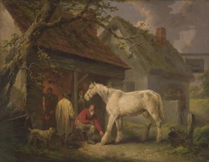 متجر فارير (أو فارييرز فورج) 1793 (زيت على قماش) بواسطة جورج مورلاند