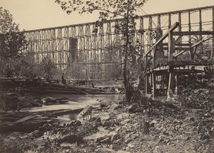 جسر تريستل في وايتسايد ، 1860. بواسطة جورج إن بارنارد