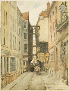 Mary-le-Port Street (pencil & watercolor on paper) بواسطة جورج أورليانز ديلاموت