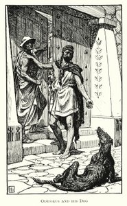 Odyssey: Odysseus and his Dog (engraving) بواسطة جورج بيرسي جاكوم هود