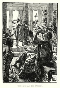 Odyssey: Odysseus and the Suitors (engraving) بواسطة جورج بيرسي جاكوم هود