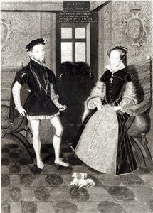 صورة لإسبانيا فيلبس الثاني (1527-98) والملكة ماري الأولى (1516-58) منقوشة بواسطة جوزيف براون ، 1812