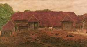 The Old Barn at Whitchurch (قلم رصاص و - ج مع خدش على الورق) بواسطة جورج برايس بويس